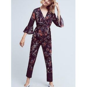 Maeve | Espoir Print Trumpet Sleeve Jumpsuit Sz.12